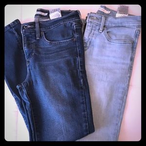 Lot Levi’s 311 S 25 light & dark denim EUC